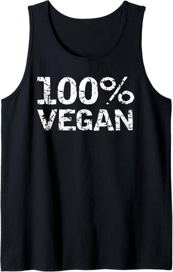 Vintage Vegan Gift for Men Distressed Vegan Quote 100% Vegan... - Image 2
